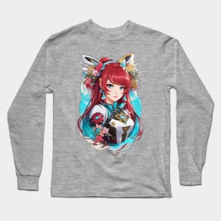 Cetus Legends Unveiled: Captivating AI Anime Character Artistry Long Sleeve T-Shirt